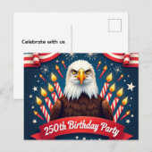 250. Geburtstag Einladungspostkarte (Vorne/Hinten)