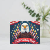 250. Geburtstag Einladungspostkarte (Stehend Vorderseite)