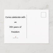 250. Geburtstag Einladungspostkarte (Rückseite)