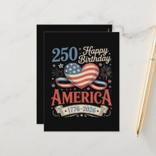 250. Geburtstag USA 250 Jahre Feiertagspostkarte