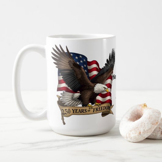 250. Geburtstag von Amerika Tasse (Mit Donut)