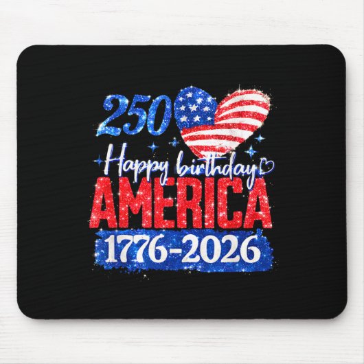 250. glücklicher Geburtstag Amerika 1776-2026 Mousepad (Vorne)