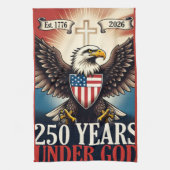 250 Independence Adler Emblem Banner Geschirrtuch (Vertikal)