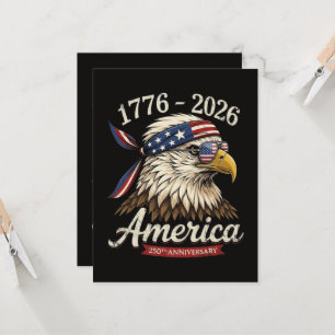 250 Jahr Amerika 1776 2026 Adler Vintage Einladung