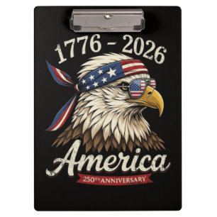 250 Jahr Amerika 1776 2026 Adler Vintage Klemmbrett