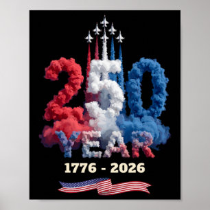 250-Jahr-Feier 1776 2026 Amerika Stolz 4. Juli Poster