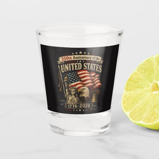 250-Jahr-Feier der USA Schnapsglas (Vorderseite)