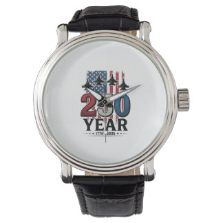 250 Jahr patriotisches Jet Vintage Gravur Shirt De Armbanduhr
