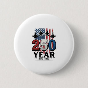 250 Jahr patriotisches Jet Vintage Gravur Shirt De Button