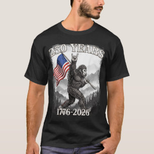 250 Jahre 17762026 Bigfoot-Flagge Amerikanisch Pat T-Shirt
