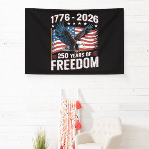 250 Jahre 1776 2026 250. 4. Juli Banner