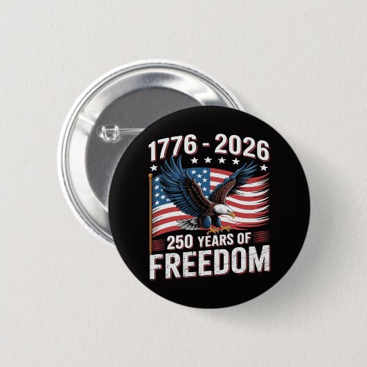250 Jahre 1776 2026 250. 4. Juli Button (Vorne & Hinten)