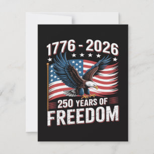 250 Jahre 1776 2026 250. 4. Juli Einladung