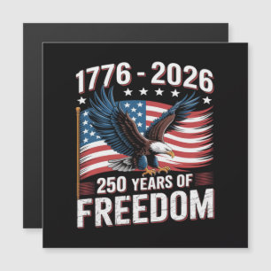 250 Jahre 1776 2026 250. 4. Juli  Magnetkarte
