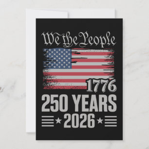 250 Jahre 1776 2026 250. Geburtstag 4. Juli Einladung