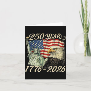 250 Jahre 1776 2026 250. Geburtstag 4. Juli Karte