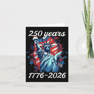 250 Jahre 1776 2026 250. Geburtstag 4. Juli Karte