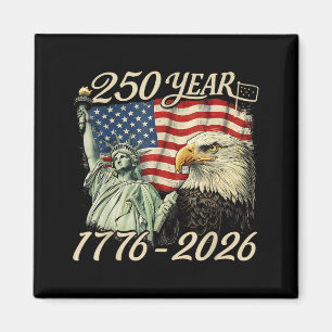 250 Jahre 1776 2026 250. Geburtstag 4. Juli Magnet