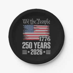 250 Jahre 1776 2026 250. Geburtstag 4. Juli Pappteller