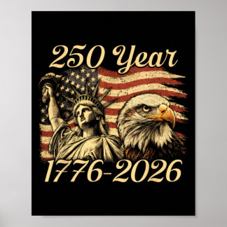 250 Jahre 1776 2026 250. Geburtstag 4. Juli Poster