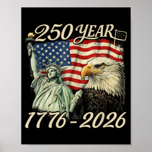 250 Jahre 1776 2026 250. Geburtstag 4. Juli Poster