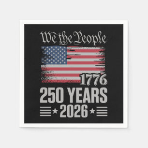 250 Jahre 1776 2026 250. Geburtstag 4. Juli Serviette