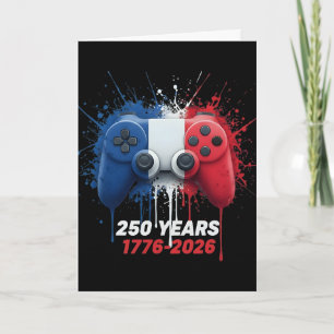250 Jahre 1776-2026 250. Geburtstag Gaming Gamer V Karte