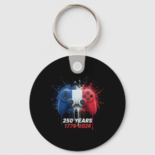 250 Jahre 1776-2026 250. Geburtstag Gaming Gamer V Schlüsselanhänger
