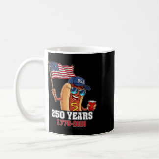 250 Jahre 1776-2026 250. Geburtstag Hotdog  Kaffeetasse