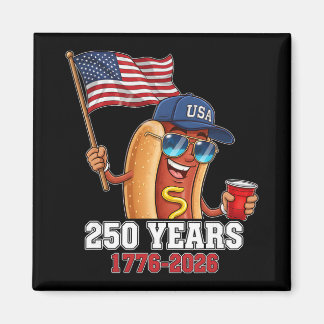 250 Jahre 1776-2026 250. Geburtstag Hotdog  Magnet