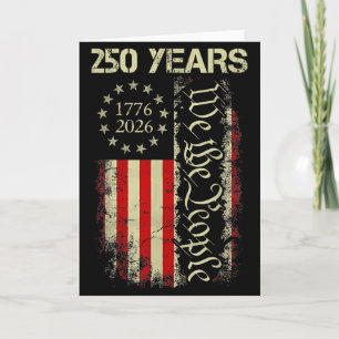 250 Jahre 1776-2026 250. Geburtstag USA-Flagge Pat Karte