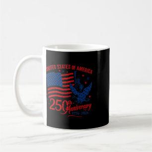 250 Jahre 1776 2026 250. Geburtstag USA-Flagge Wir Kaffeetasse