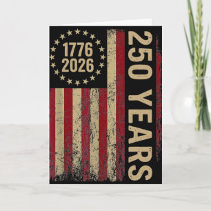 250 Jahre 1776-2026 250. Geburtstag USA-Flagge Wir Karte