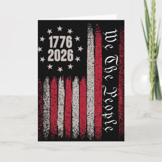 250 Jahre 1776 2026 250. Geburtstag USA-Flagge Wir Karte