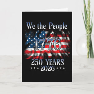 250 Jahre 1776-2026 250. Geburtstag USA-Flagge Wir Karte