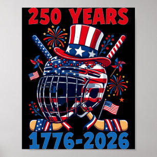 250 Jahre 1776 2026 250. Jubiläum Eishockey Poster