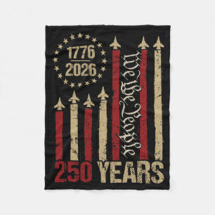 250 Jahre 1776 2026 250. Vintage 4. Juli Amerika Fleecedecke
