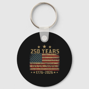 250 Jahre 1776 2026 250. Vintage 4. Juli Amerika Schlüsselanhänger
