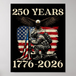 250 Jahre 1776 2026 250. Vintage 4. Juli Poster