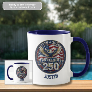 250 Jahre 1776-2026 Freedom Eagle Kaffee Tasse