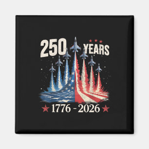 250 Jahre 1776-2026 Kampfflugzeuge USA-Flagge 250. Magnet