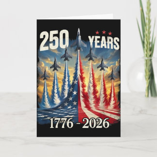 250 Jahre 1776-2026 Kampfjets USA-Flagge 250. Bi Karte