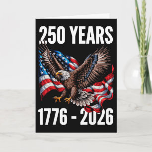 250 Jahre 1776-2026 Patriotische Adlerflagge 2026 Karte