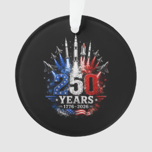 250 Jahre 1776–2026 Patriotische Himmelsfeier Kost Ornament