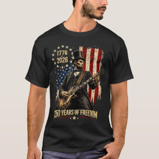 250 Jahre 1776-2026 USA-Flagge Abe Lincoln Spielen T-Shirt