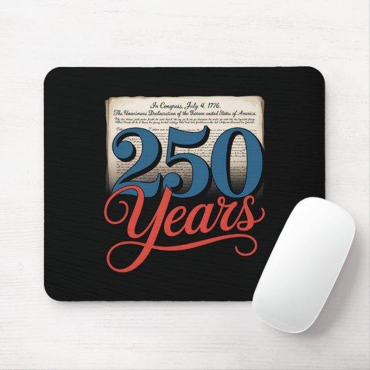 250 Jahre 1776 Unabhängigkeitserklärung der USA Gi Mousepad (Mit Mouse)