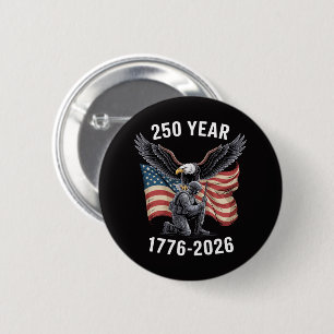 250 Jahre 250. Jubiläum USA 4. Juli  Button