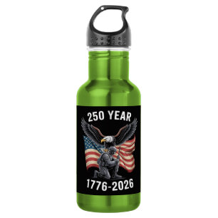 250 Jahre 250. Jubiläum USA 4. Juli Edelstahlflasche