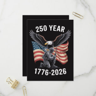 250 Jahre 250. Jubiläum USA 4. Juli Einladungspostkarte