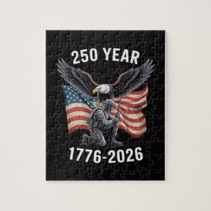250 Jahre 250. Jubiläum USA 4. Juli Puzzle